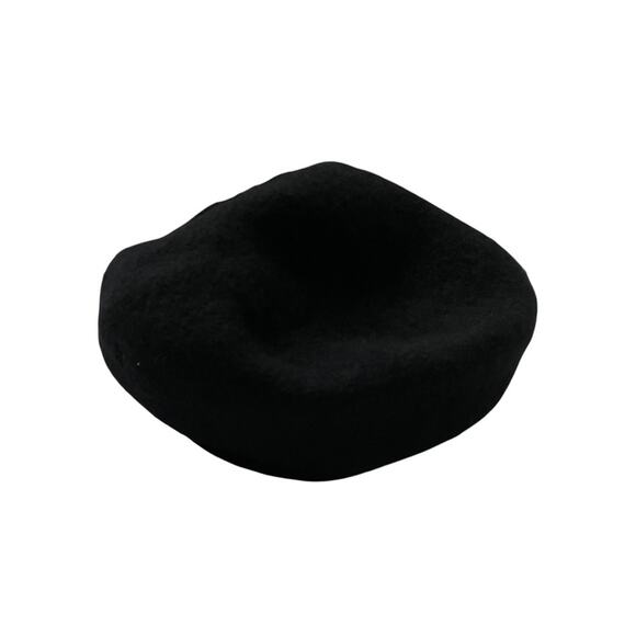 Vintage Wool Driving Cap Hat Made in Hong Kong Black GUC main image 4